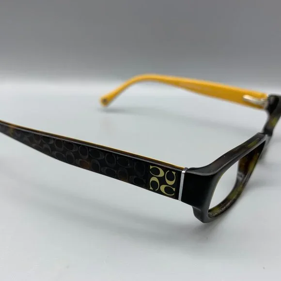 Coach HC6001 Emily Rectangle Frame Dark Tortoise Glasses - Picture 3 of 10